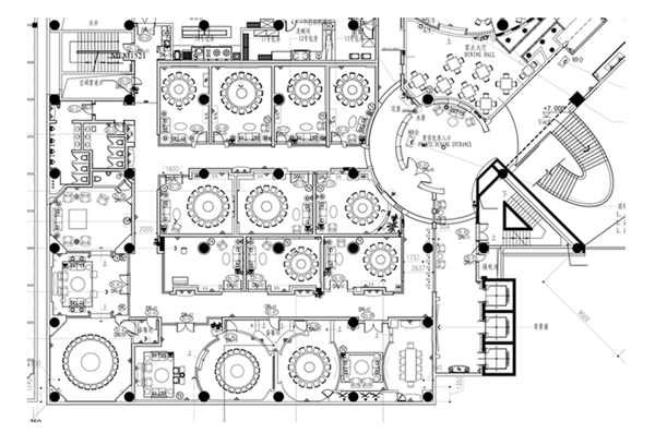 CAD酒店餐饮空间平面方案规划