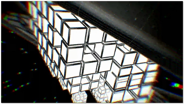 简约黑白立体方块视频素材