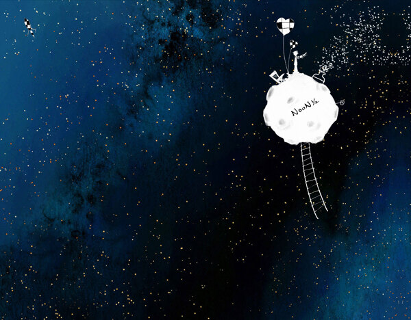 夜空動漫圖片