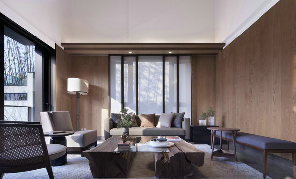 600平米别墅现代简约客厅设计效果图