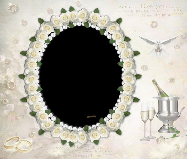 白色玫瑰婚礼装饰花环