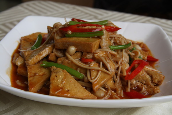 金針菇炒千頁豆腐圖片