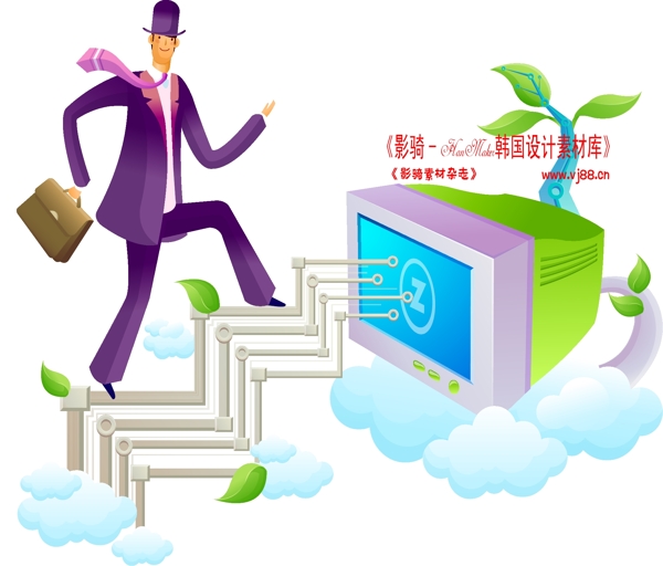 商業(yè)寓意插畫(huà)商務(wù)矢量素材商務(wù)男性HanMaker韓國(guó)設(shè)計(jì)素材庫(kù)