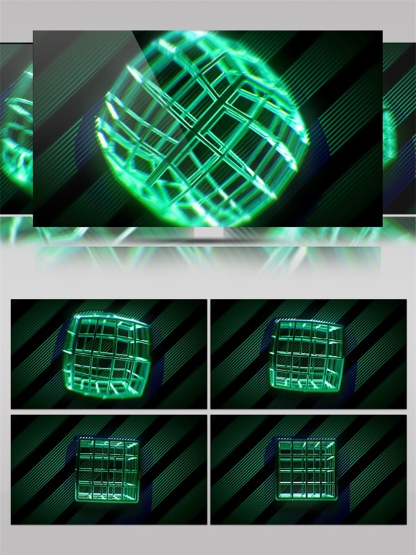 绿色方块笼子视频素材