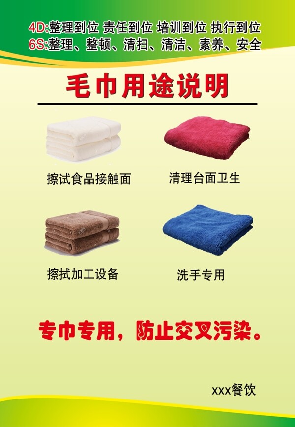 毛巾用途說明