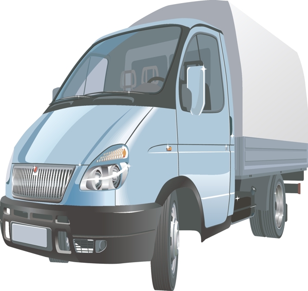 印花矢量圖交通卡車貨車色彩免費(fèi)素材