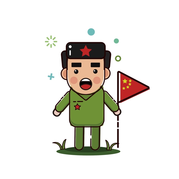 MBE人物軍人可愛卡通可商用元素