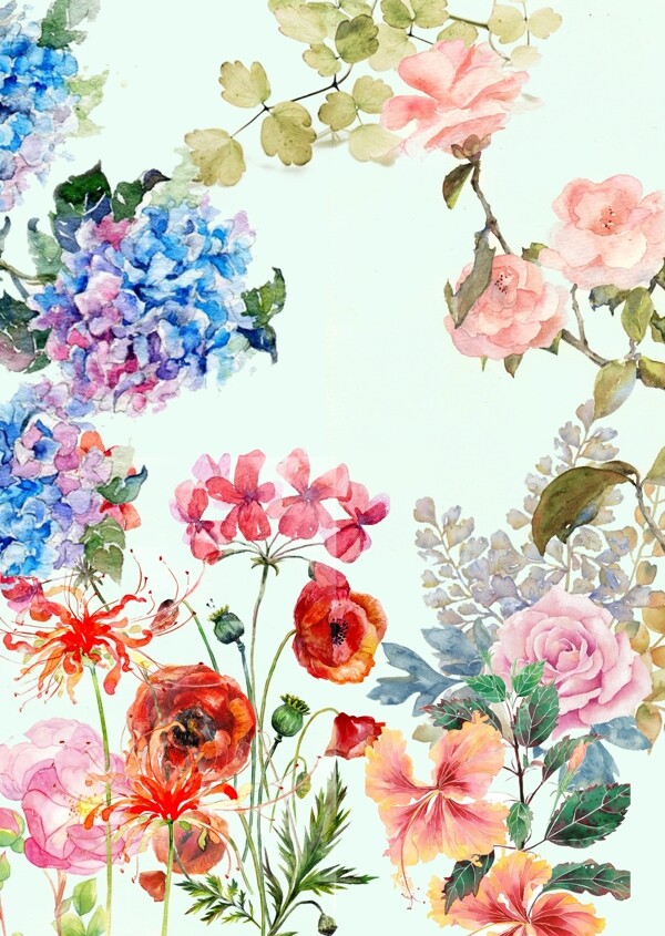 百花插畫