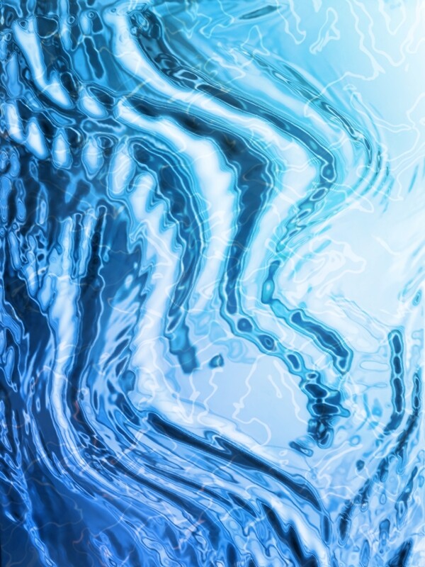 原创蓝色质感水纹水波纹背景