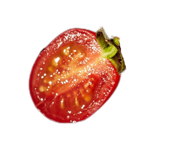 一半美味可口的西红柿