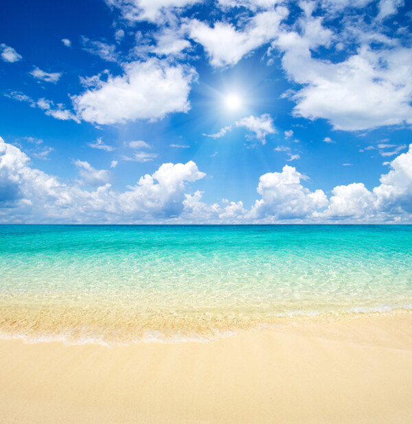 大海蓝天自然风景图图片