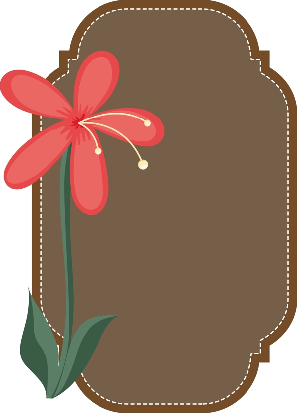 復(fù)古風(fēng)格的花卉標(biāo)簽矢量