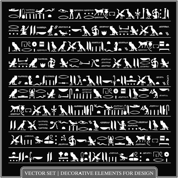 古埃及图案矢量素材03