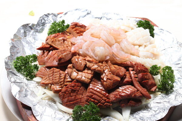 鐵板三鮮圖片