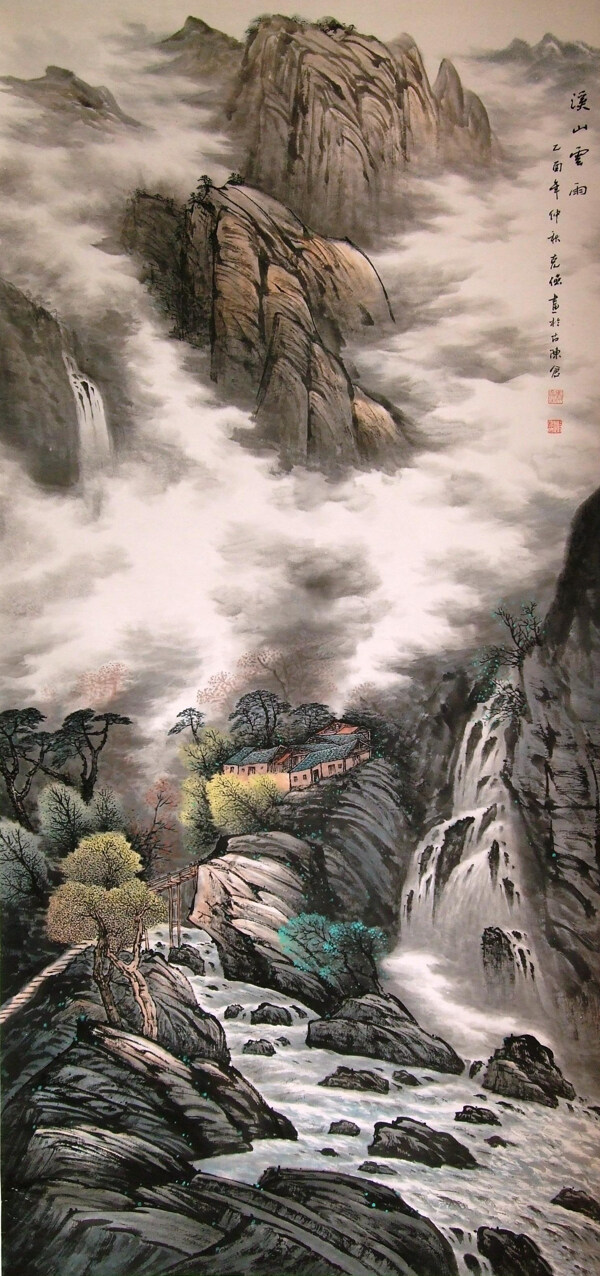 山水風(fēng)景油畫(huà)圖片