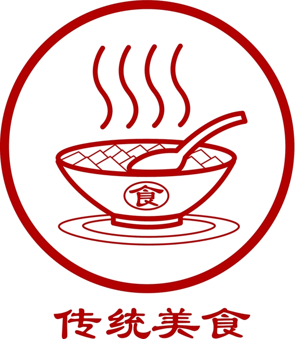 端午节中华传统美食小吃矢量线条图标