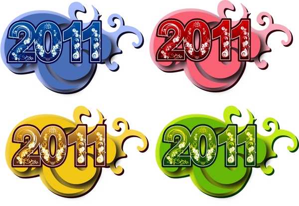 2011字體設計矢量素材
