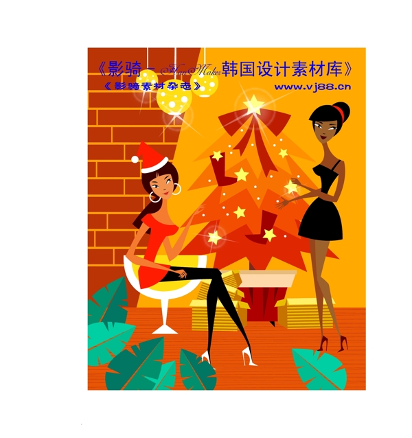時(shí)尚人物女性休閑矢量AI0265