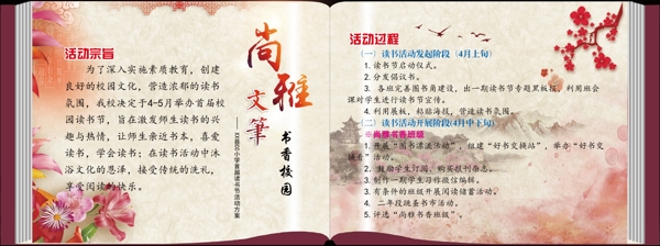 读书节学校展板