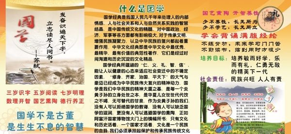 國(guó)學(xué)經(jīng)典宣傳欄
