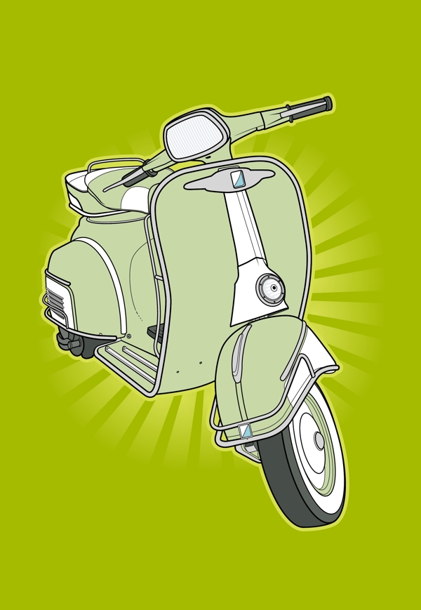 老式腳踏摩托車