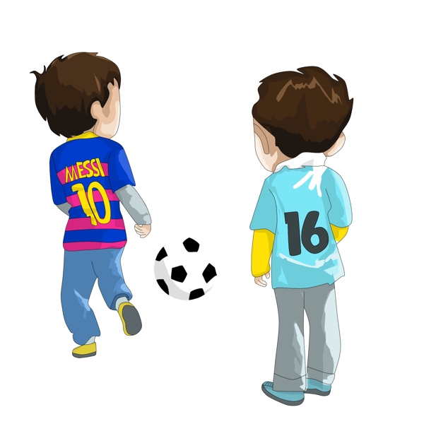 儿童踢足球开心玩耍02