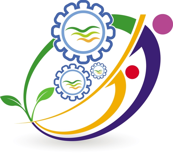 齒輪Logo模板圖片