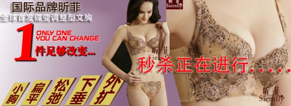 清新簡(jiǎn)約風(fēng)格淘寶女士?jī)?nèi)衣海報(bào)模板下載