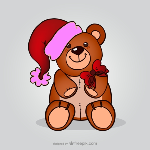 泰迪熊圣诞老人帽子