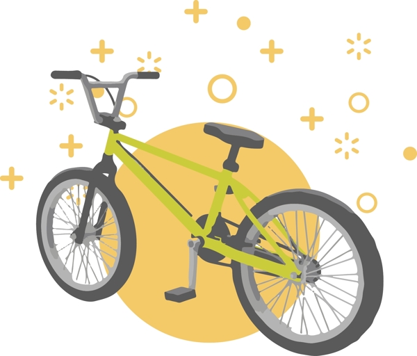 交通工具玩具自行车元素