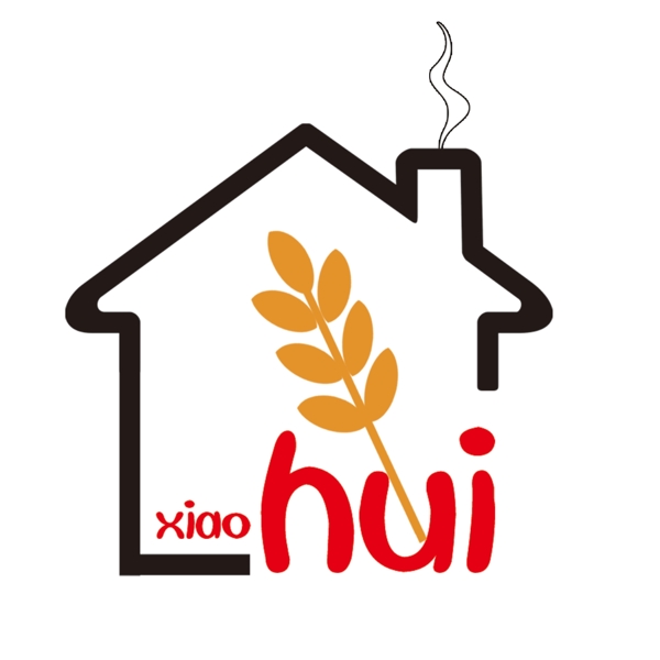 logo標志慧惠hui字廚房