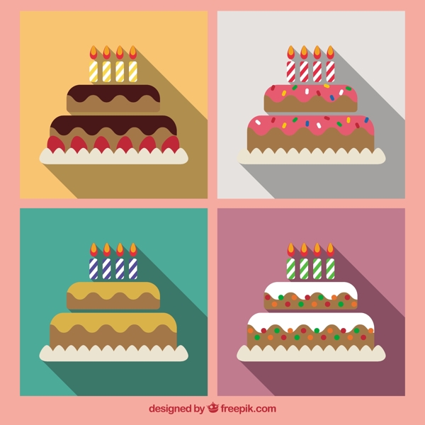 各種生日蛋糕