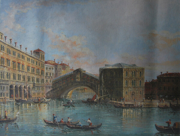 水上威尼斯油画
