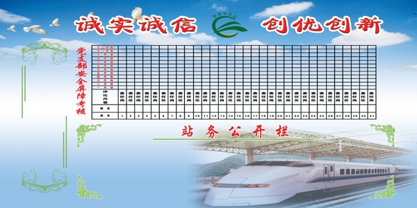 火車站考核展板圖片