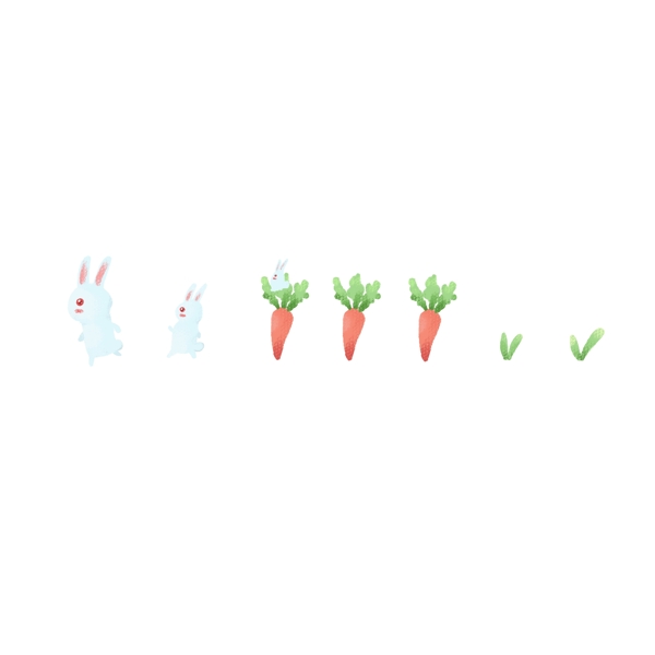 小白兔胡萝卜分割线