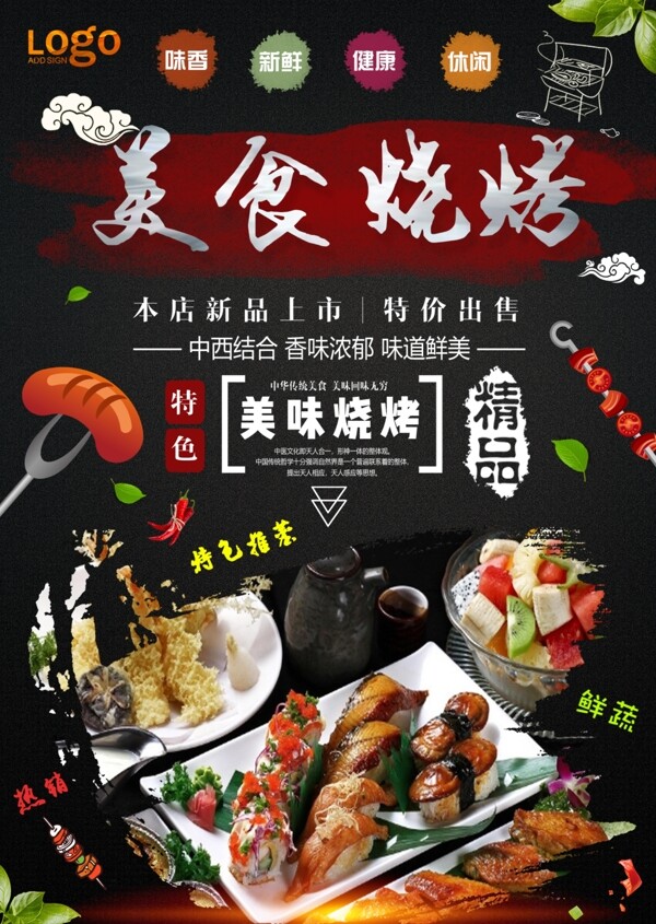 燒烤燈箱片