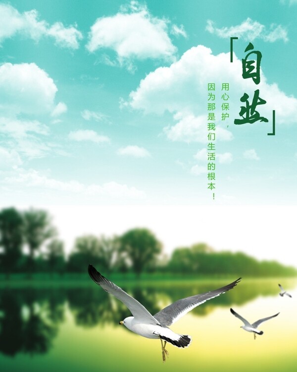 愛護(hù)大自然海報(bào)圖片