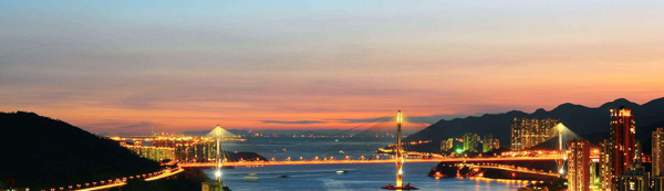 大橋夜景banner創(chuàng)意設(shè)計(jì)