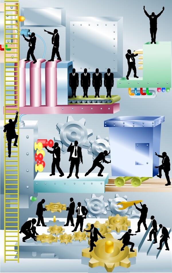 矢量商务插画图片
