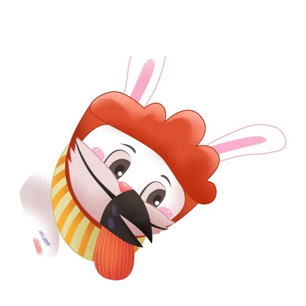 唯美復(fù)活節(jié)小兔png元素