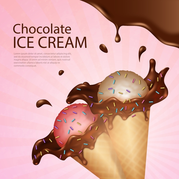 美味冰淇淋广告图片