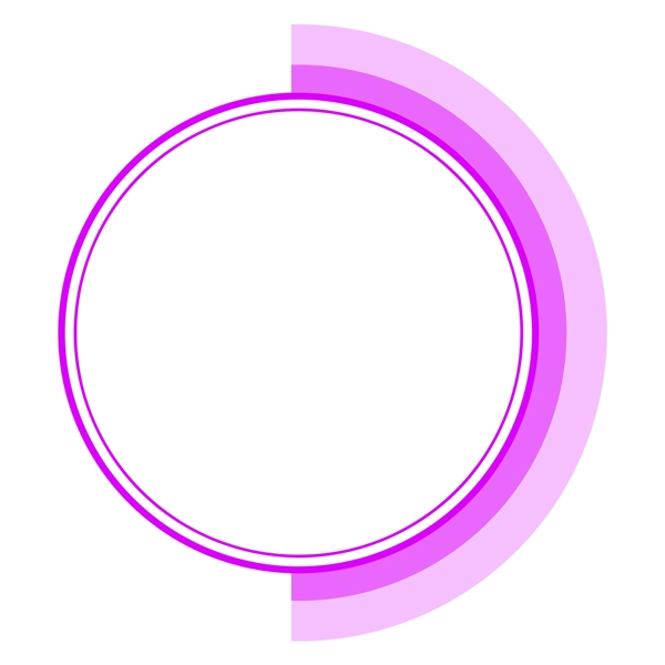科技感透明渐变紫色圆形边框