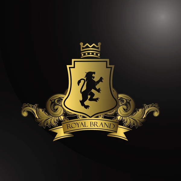 金色皇家圖標(biāo)背景設(shè)計(jì)