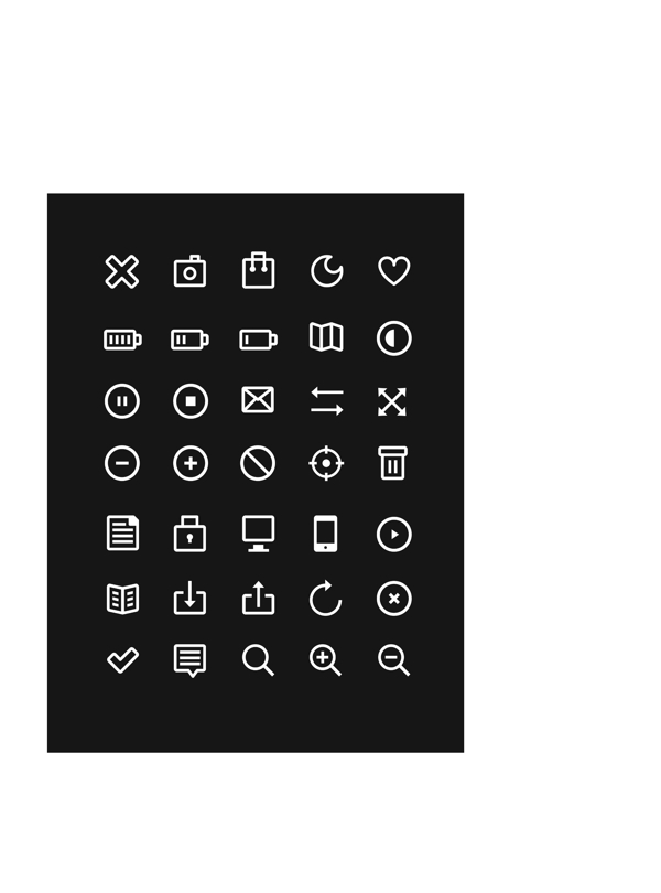 黑色线性图标大全icon