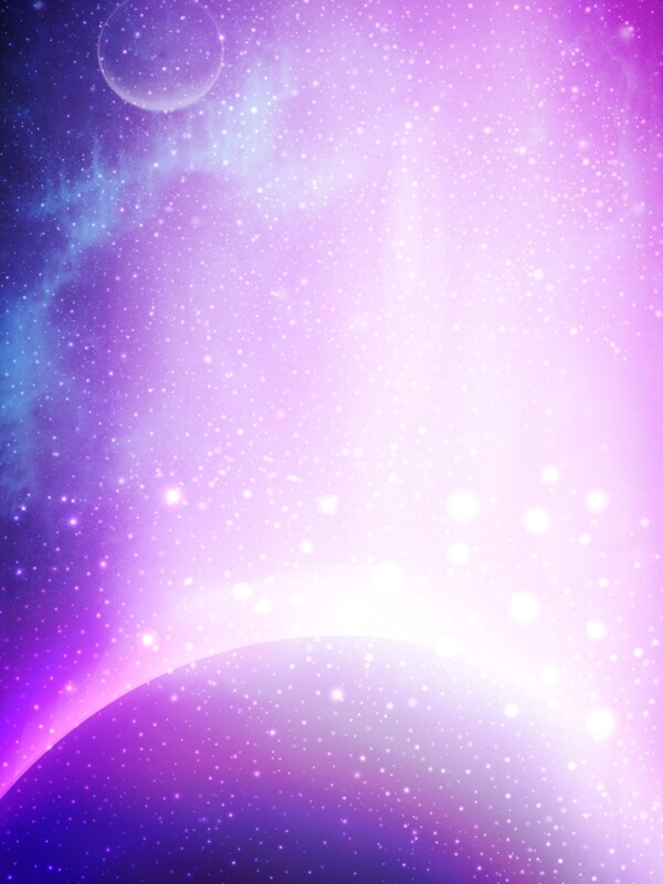 紫色浪漫星空宇宙星球背景图