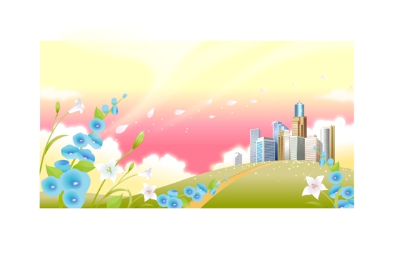 最新韓國春夏風(fēng)景矢量圖12