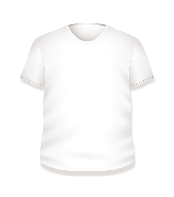 白色的T恤设计矢量插画模板
