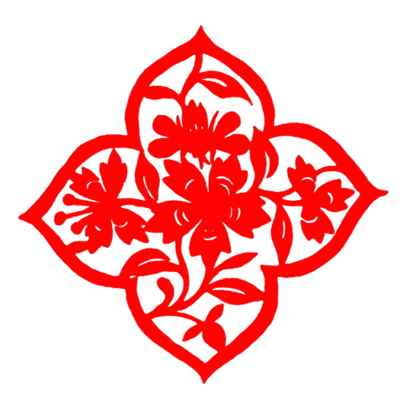 花鳥窗花剪紙民間美術(shù)0102