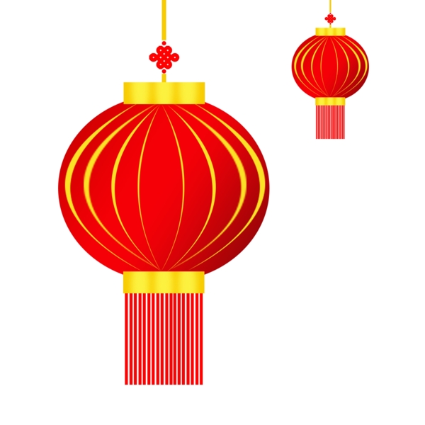 中国传统风喜庆灯笼装饰图案