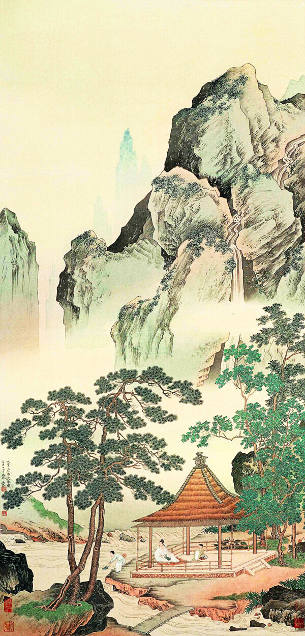 松亭試泉圖圖片